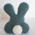 Sage The Bunny - Needle Felted Green/blue Rabbit..