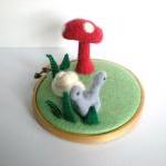 The Snail And The Toadstool - Needle Felted..